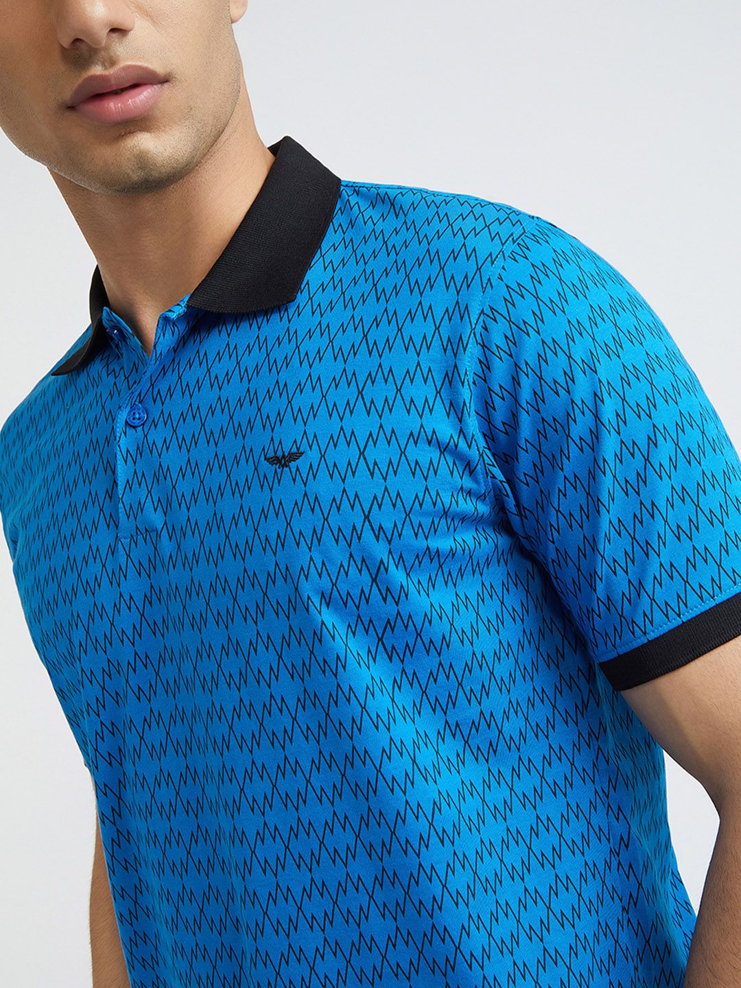 Park Avenue Printed Polo Collar Slim Fit T-shirt