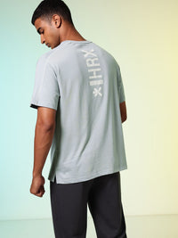 HRX by Hrithik Roshan Printed Drop-Shoulder Sleeves Relaxed Fit Training T-shirt