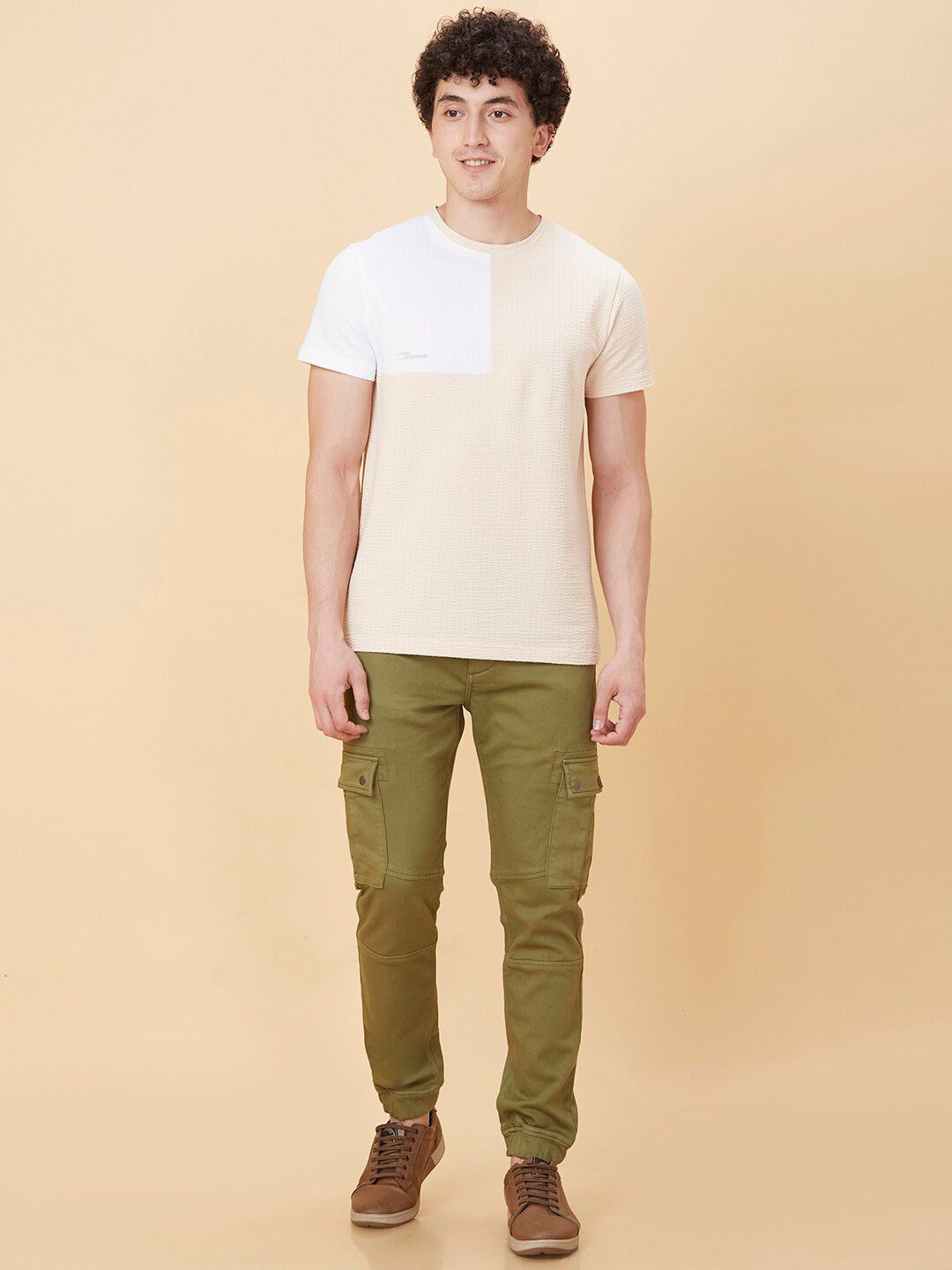 Being Human Colourblocked Round Neck T-shirt