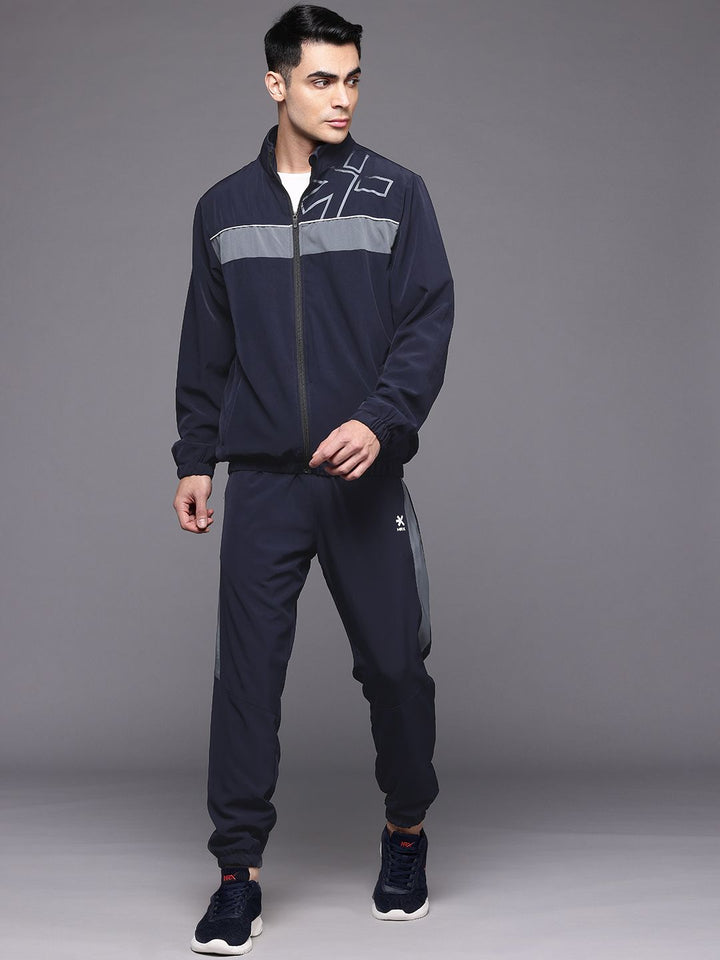HRX by Hrithik Roshan Striped Printed Running Tracksuit