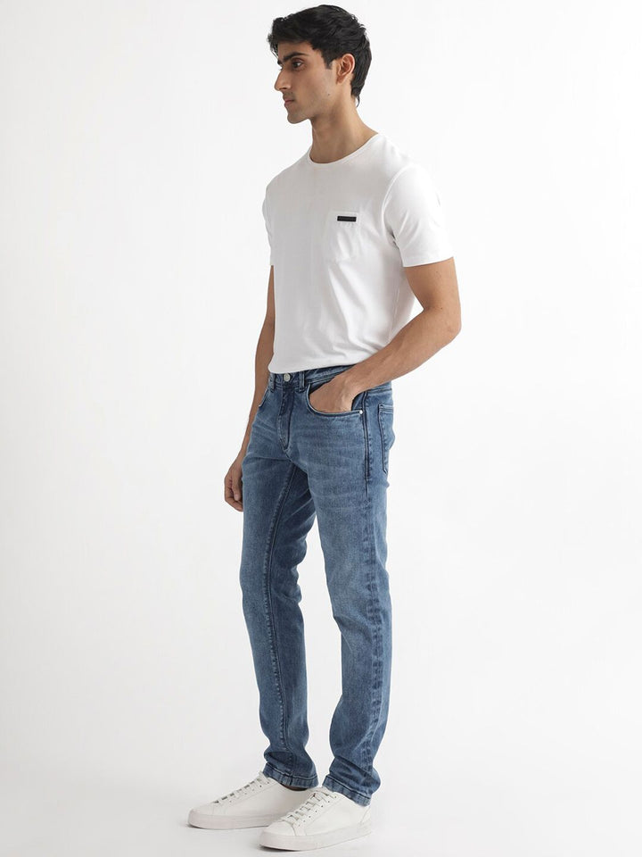 RARE RABBIT Men Widz Slim Fit Mid-Rise Stretchable Jeans