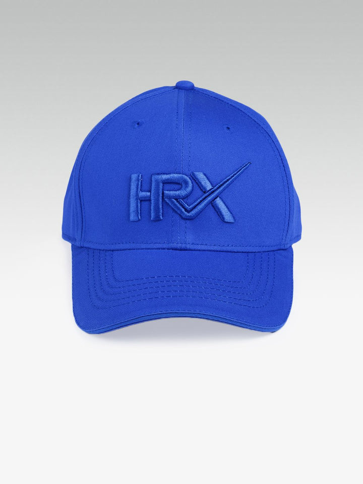 HRX by Hrithik Roshan Unisex Blue Brand Logo Embroidered Cotton Baseball Cap