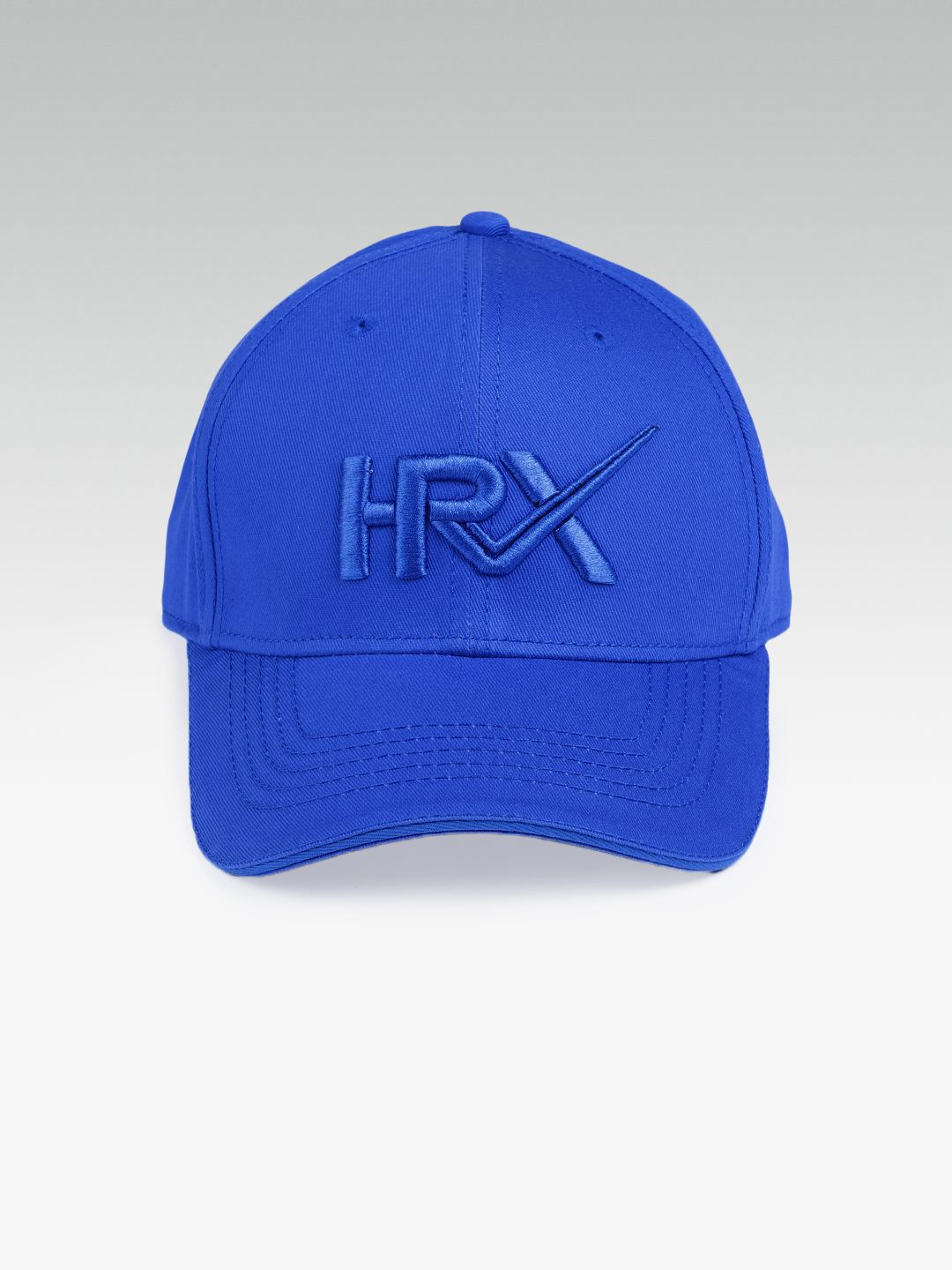 HRX by Hrithik Roshan Unisex Blue Brand Logo Embroidered Cotton Baseball Cap