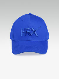 HRX by Hrithik Roshan Unisex Blue Brand Logo Embroidered Cotton Baseball Cap