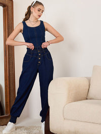 Berrylush Women Jogger High-Rise Slash Knee Jeans