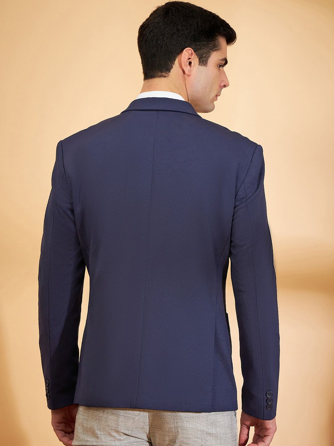 DENNISON Notch Lapel Collar Single-Breasted Blazer