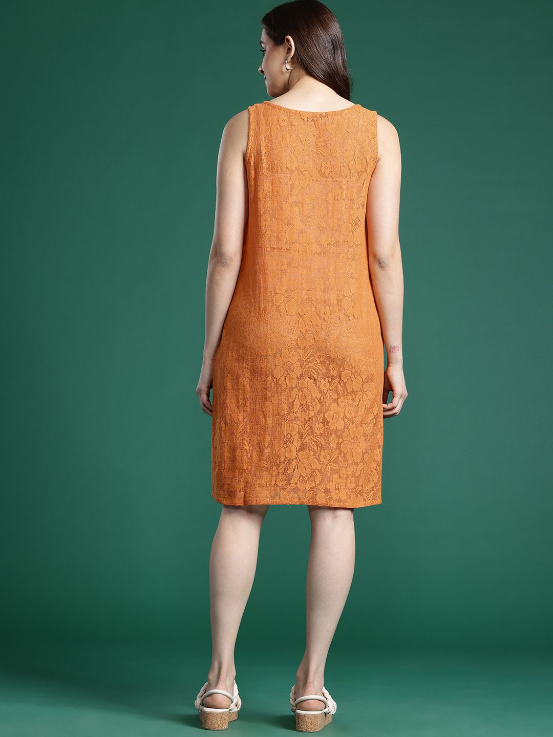 DressBerry Self Design Sheath Dress