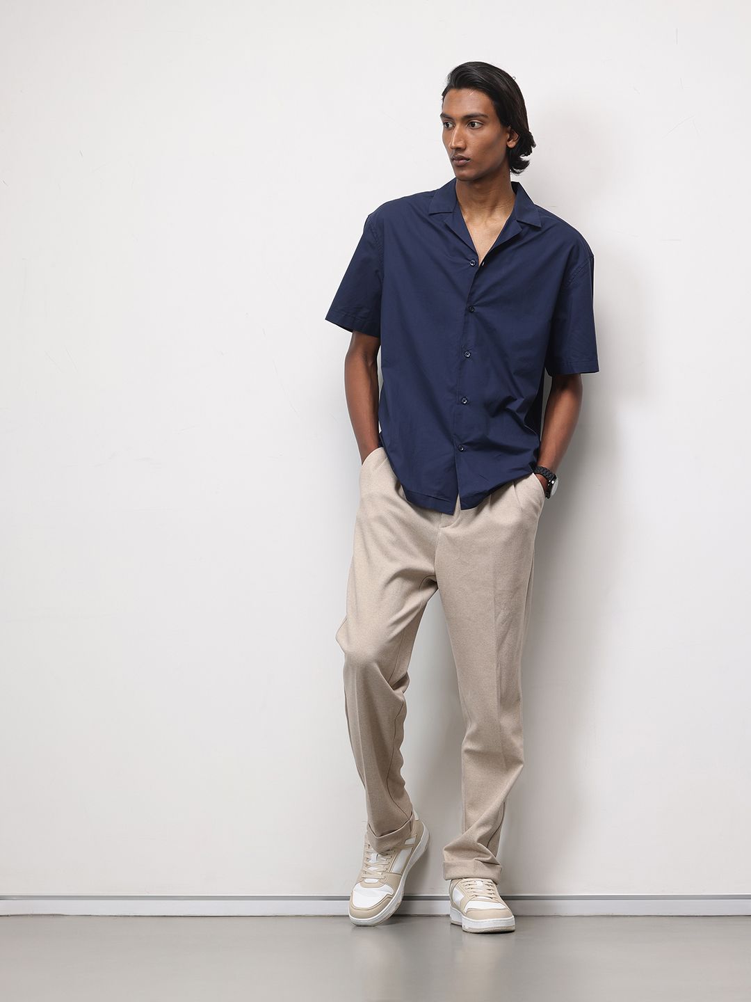 ether Pure Cotton Longline Casual Shirt