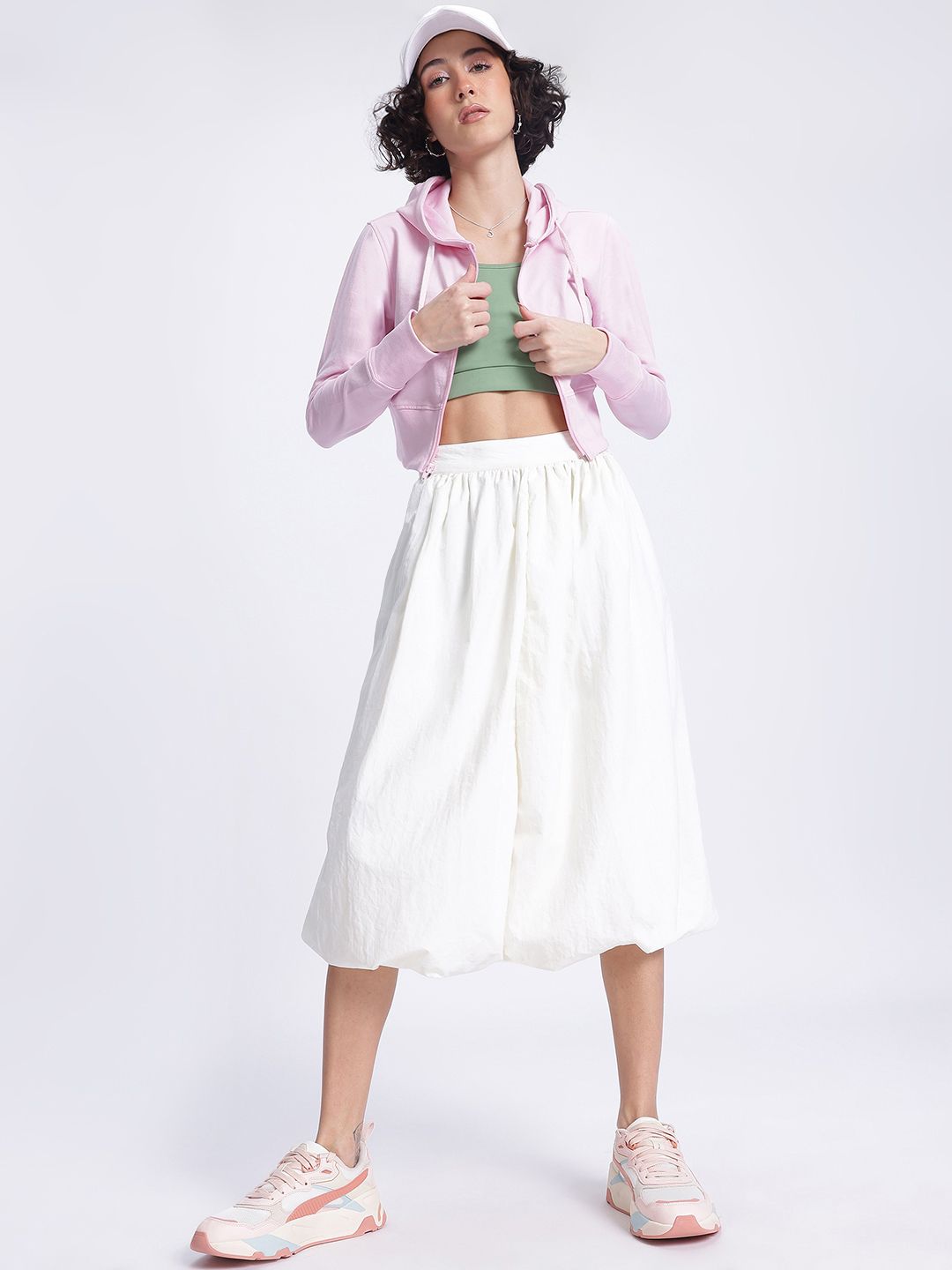 DressBerry Hooded Crop Sweatshirt