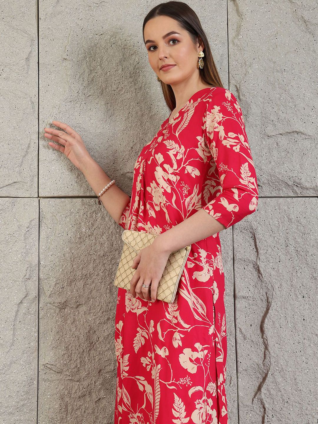 KALINI Women Floral Printed Regular Kurta with Palazzos