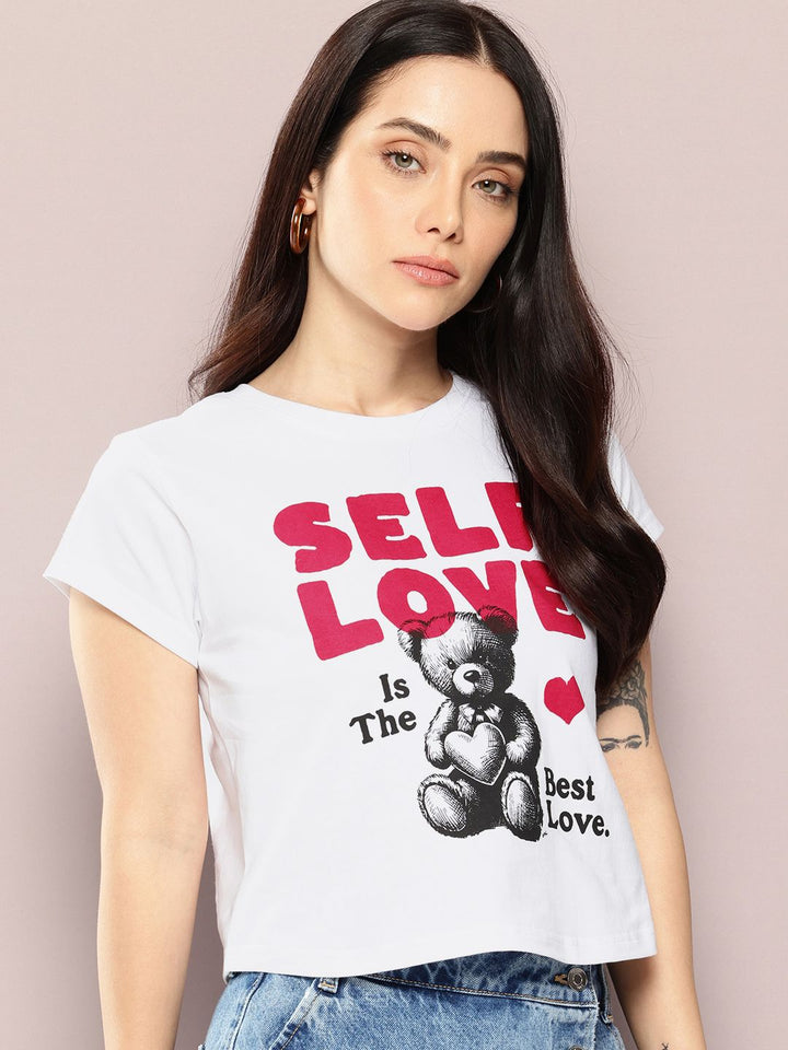 Dillinger Women Short Sleeve Boxy Cropped Printed Tshirt