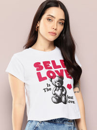 Dillinger Women Short Sleeve Boxy Cropped Printed Tshirt