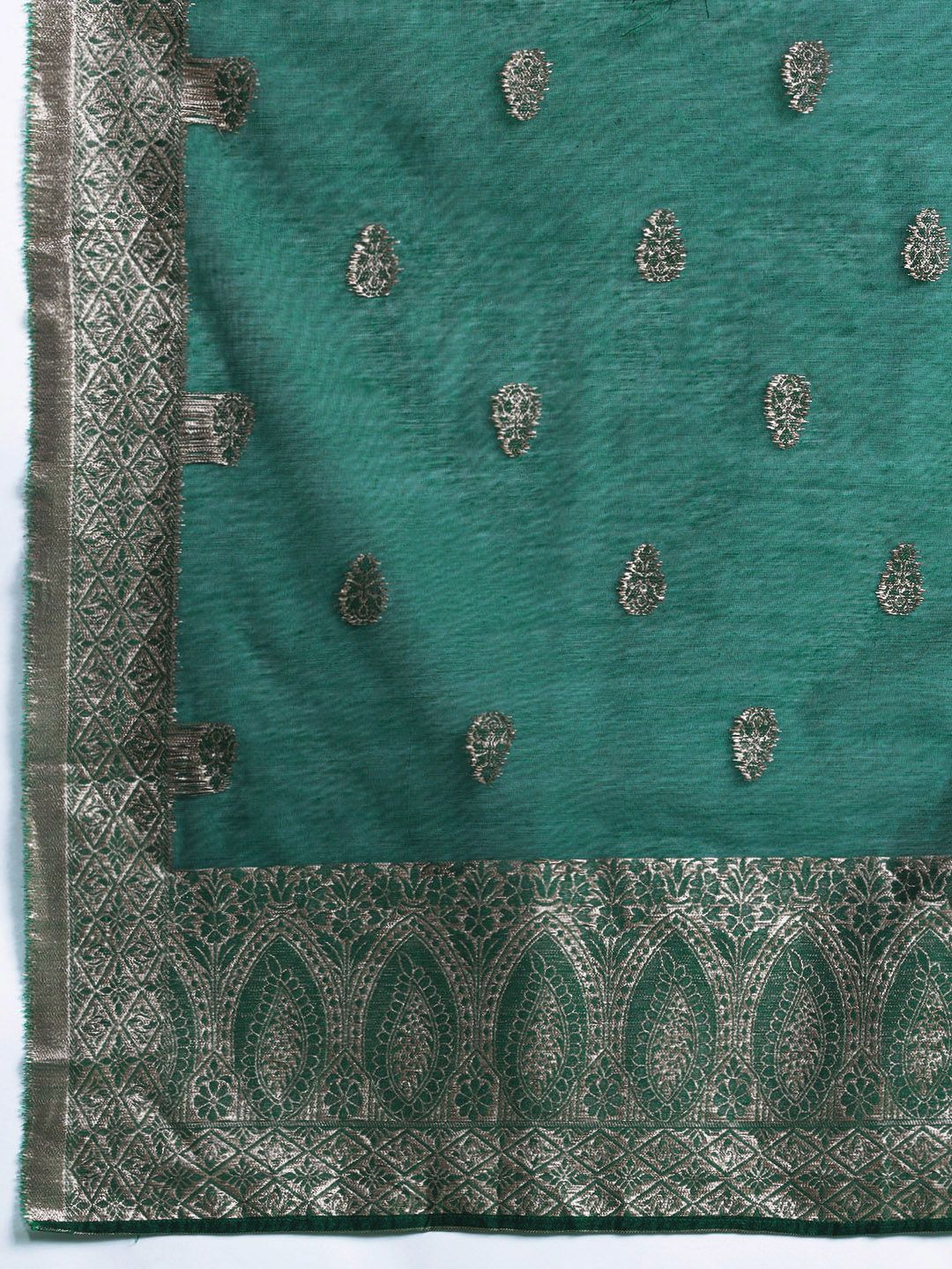 Indo Era Ethnic Motifs Woven Design Zari Kurta With Trousers & Dupatta