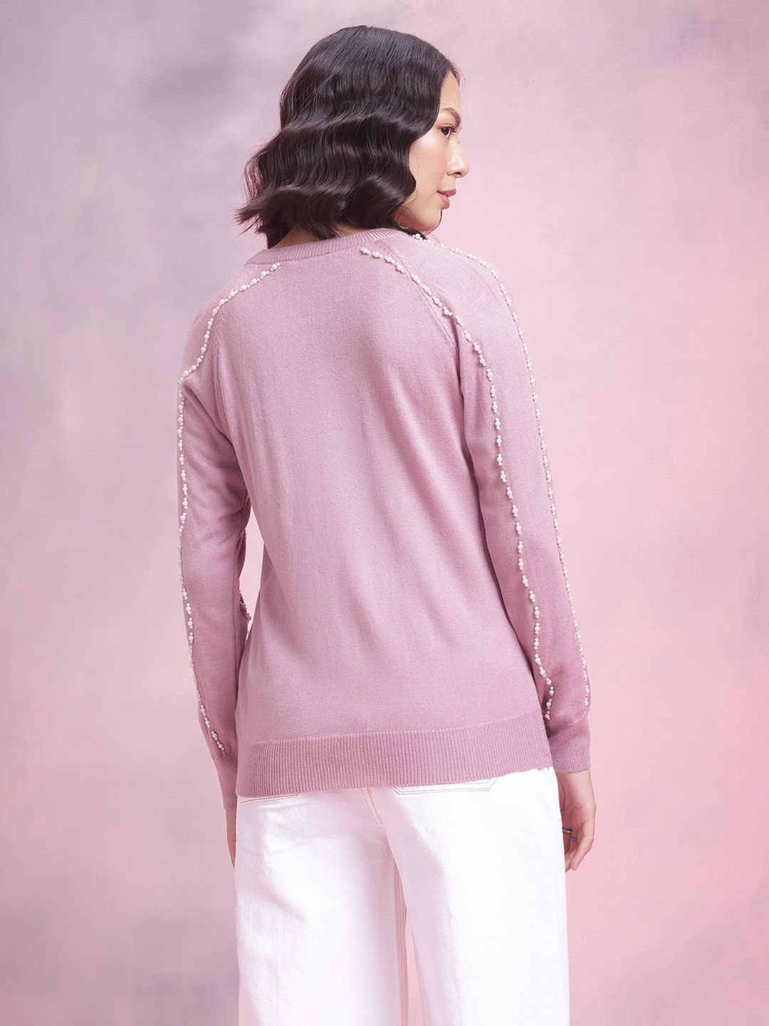 DressBerry Beads Embroidered Acrylic Pullover