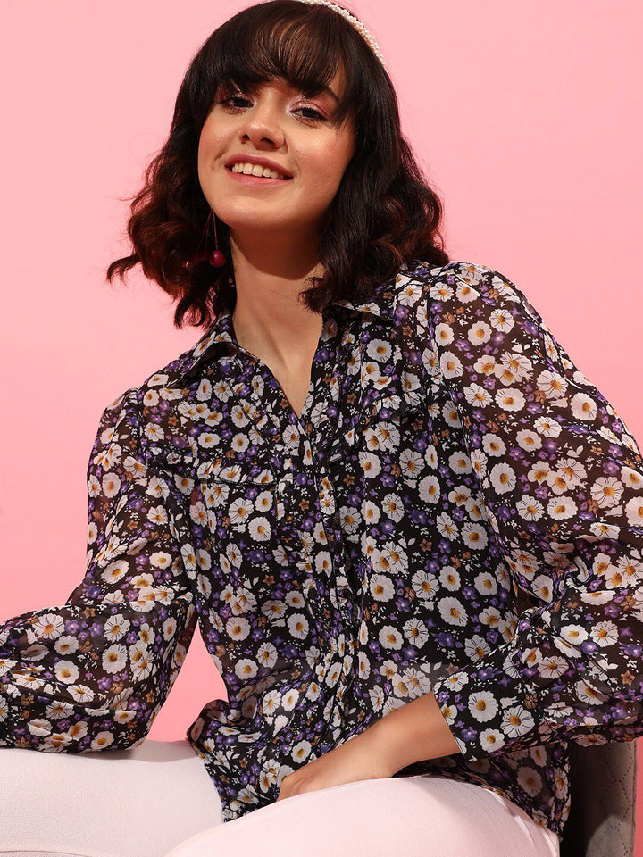 STREET 9 Floral Printed Casual Shirt