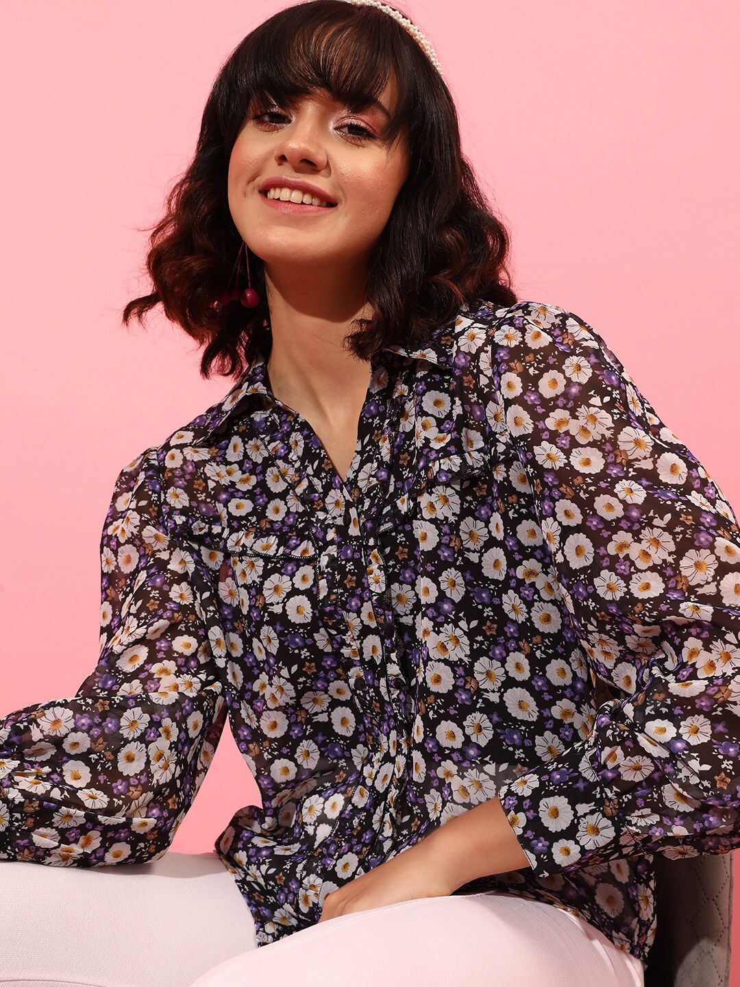 STREET 9 Floral Printed Casual Shirt