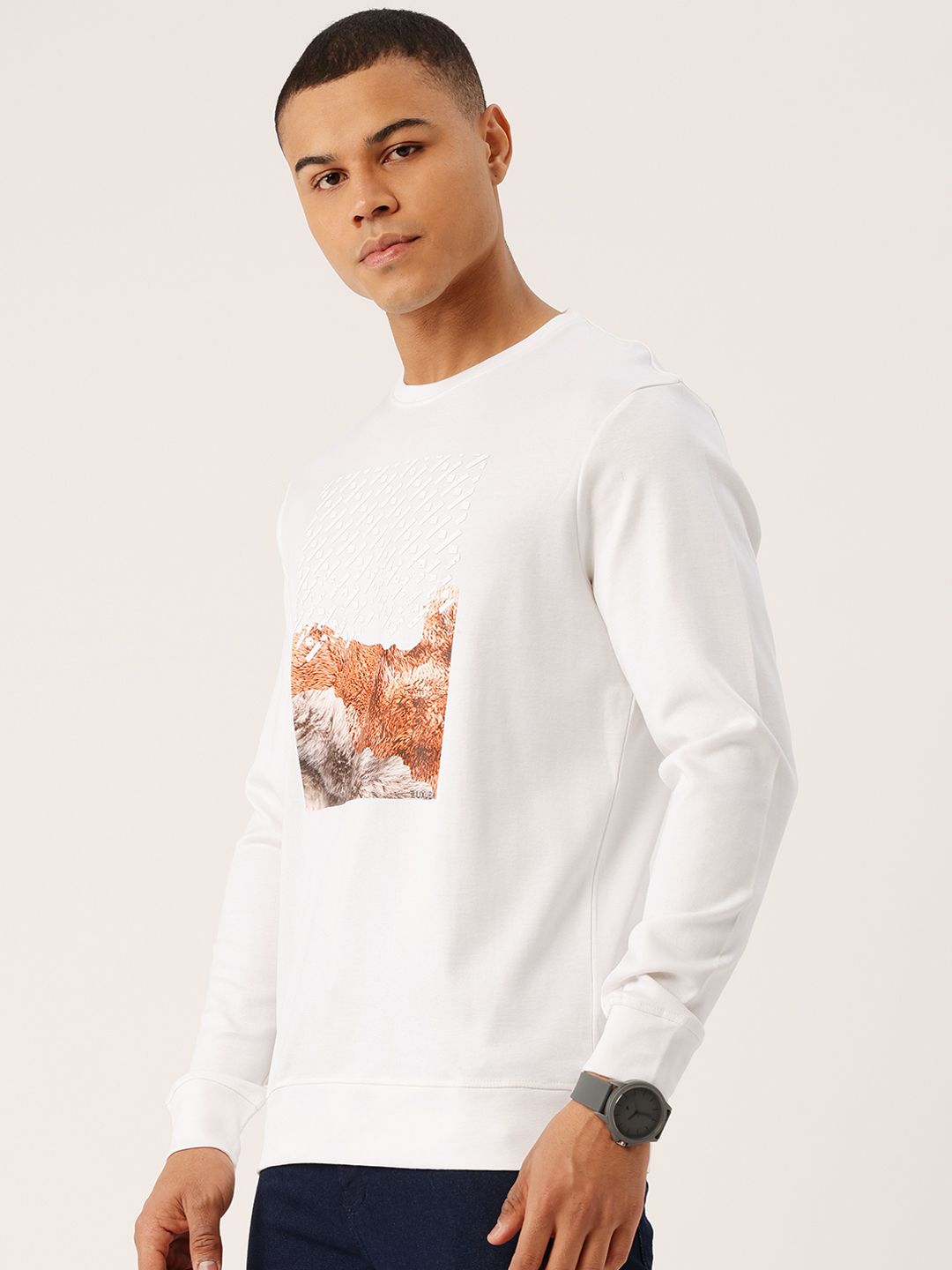 Monte Carlo Pure Cotton Printed Sweatshirt