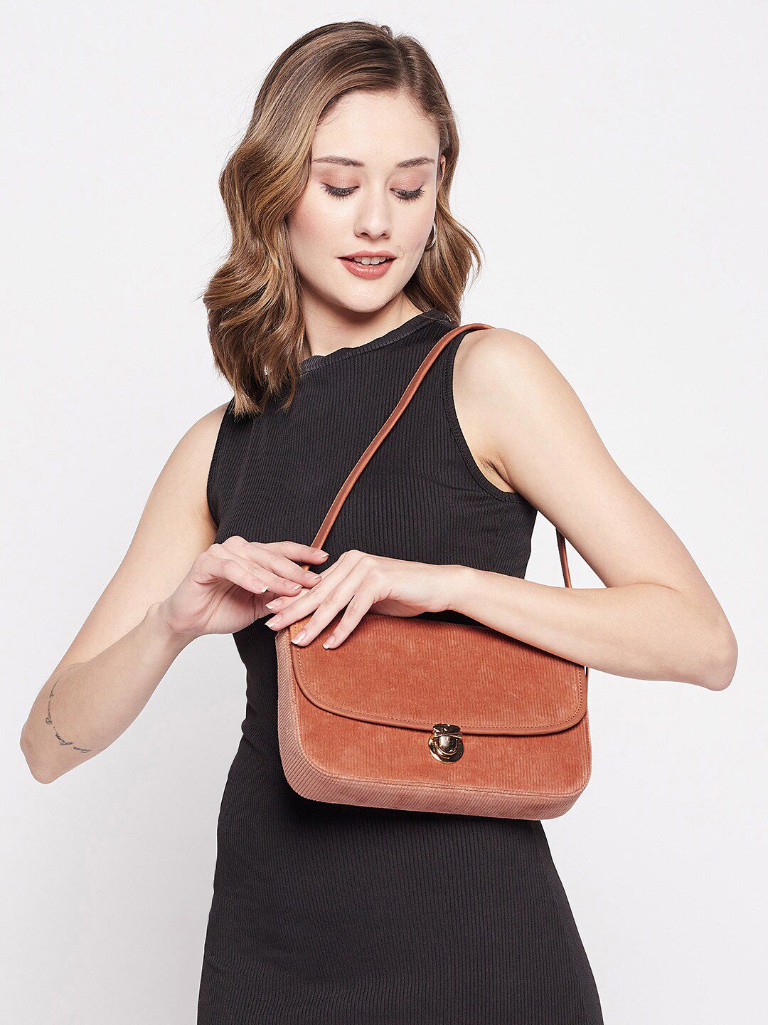 Berrylush Textured Shoulder Bag Handbags