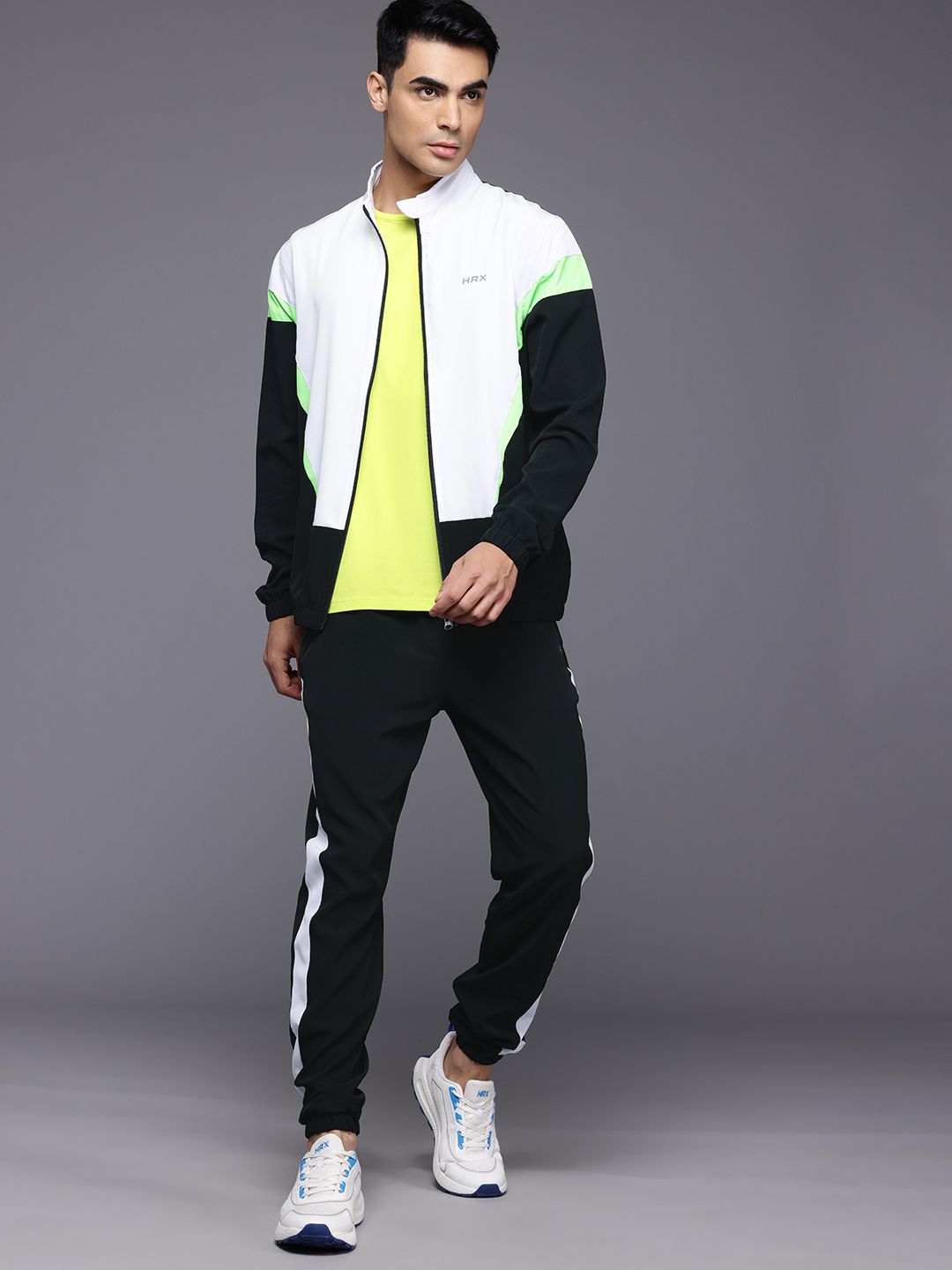 HRX by Hrithik Roshan Colourblocked Rapid-Dry Running Tracksuit