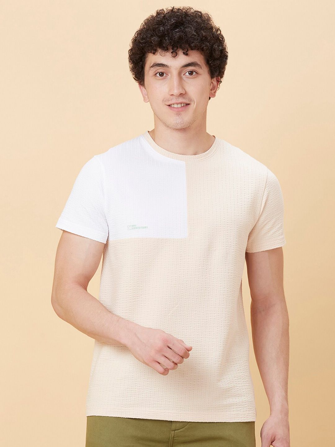 Being Human Colourblocked Round Neck T-shirt