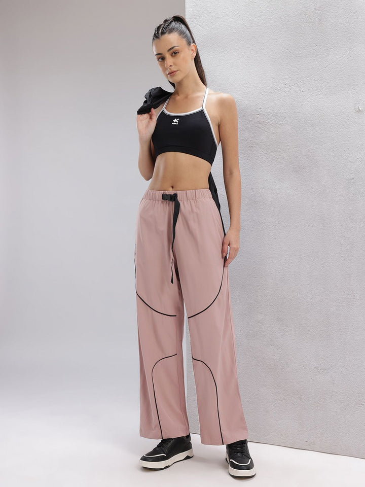 HRX by Hrithik Roshan Women Lifestyle Track Pants with Contrast Piping