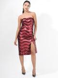 RAREISM Sequin Embellished Strapless Sheath Dress
