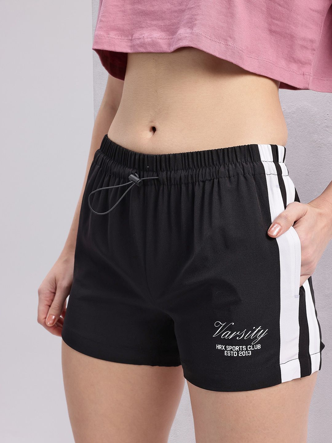 HRX by Hrithik Roshan Women Side Striped Shorts