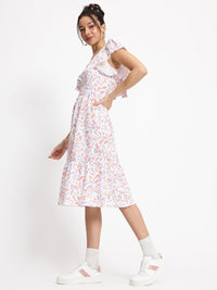 DressBerry Artsy Florals Twirl & Turn A-Line Dress