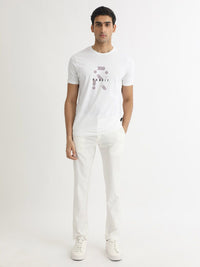 RARE RABBIT Men Dunstone Typography Printeds Slim Fit Cotton T-Shirt