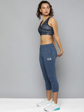 HRX By Hrithik Roshan Training Women Navy Melange Rapid-Dry Solid Track Pants