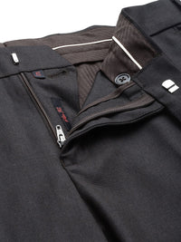 Raymond Men Textured Slim Fit Mid-Rise Formal Trousers