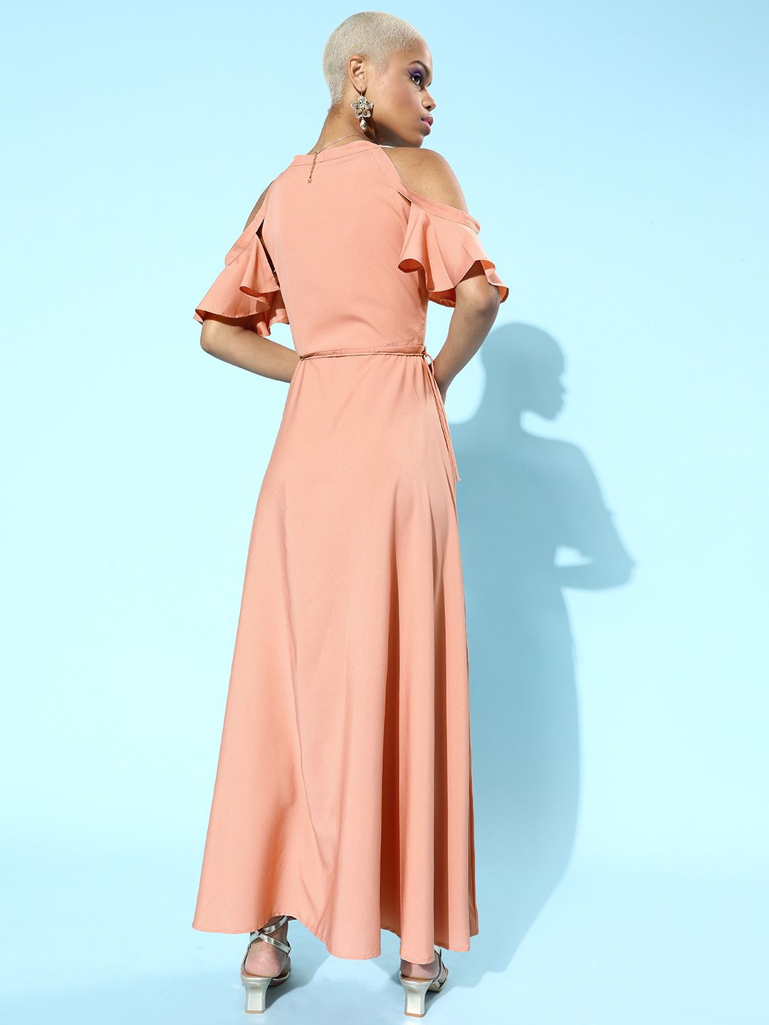 Berrylush Women Pretty Pink Solid Sweetheart Neck Dress