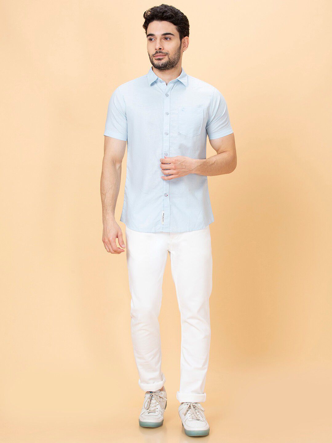 Being Human Spread Collar Slim Fit Casual Shirt