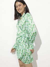 DressBerry Offset Repeat Wrap It Up Dress