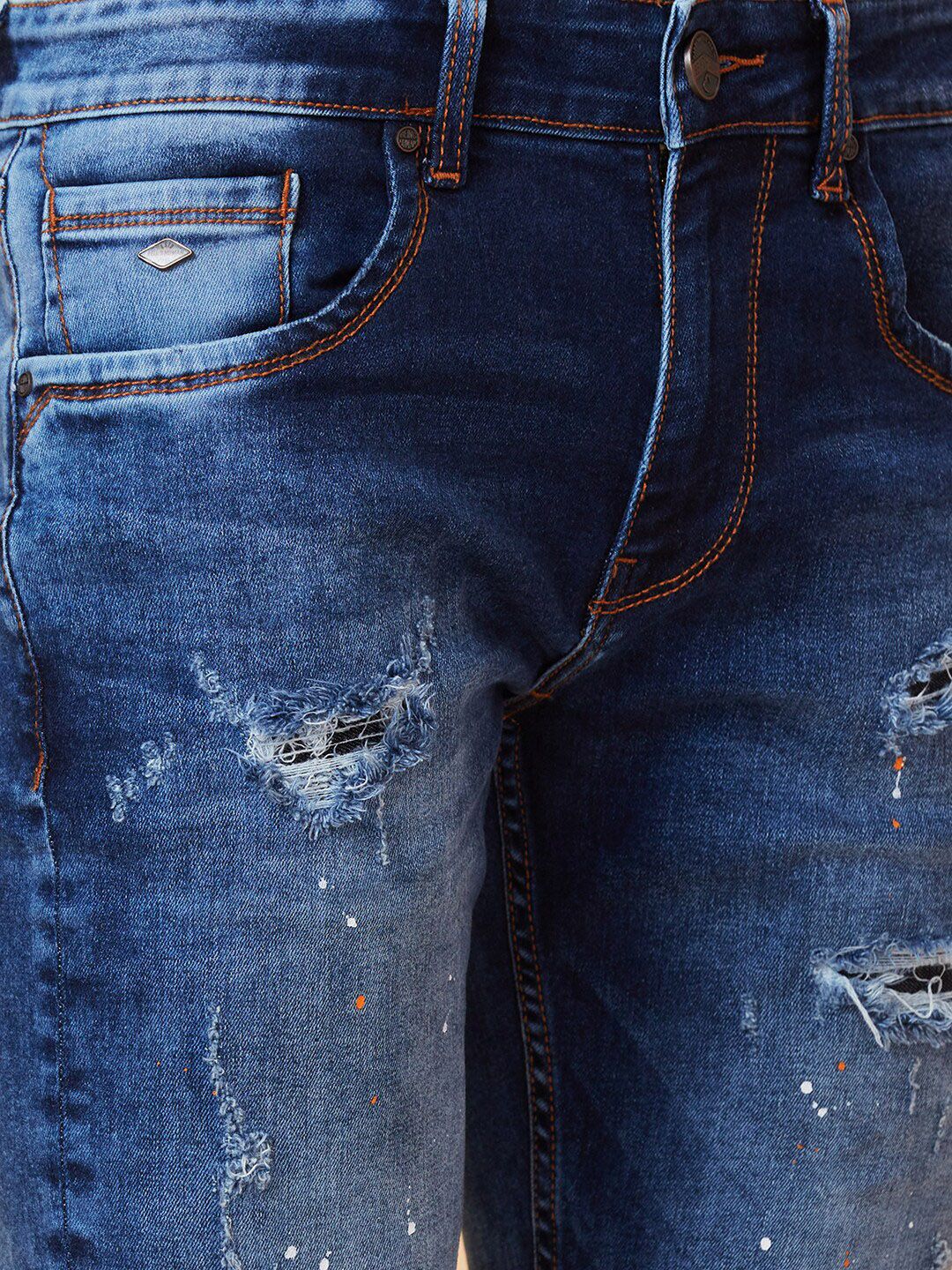 Being Human Men Slim Fit Mildly Distressed Heavy Fade Jeans