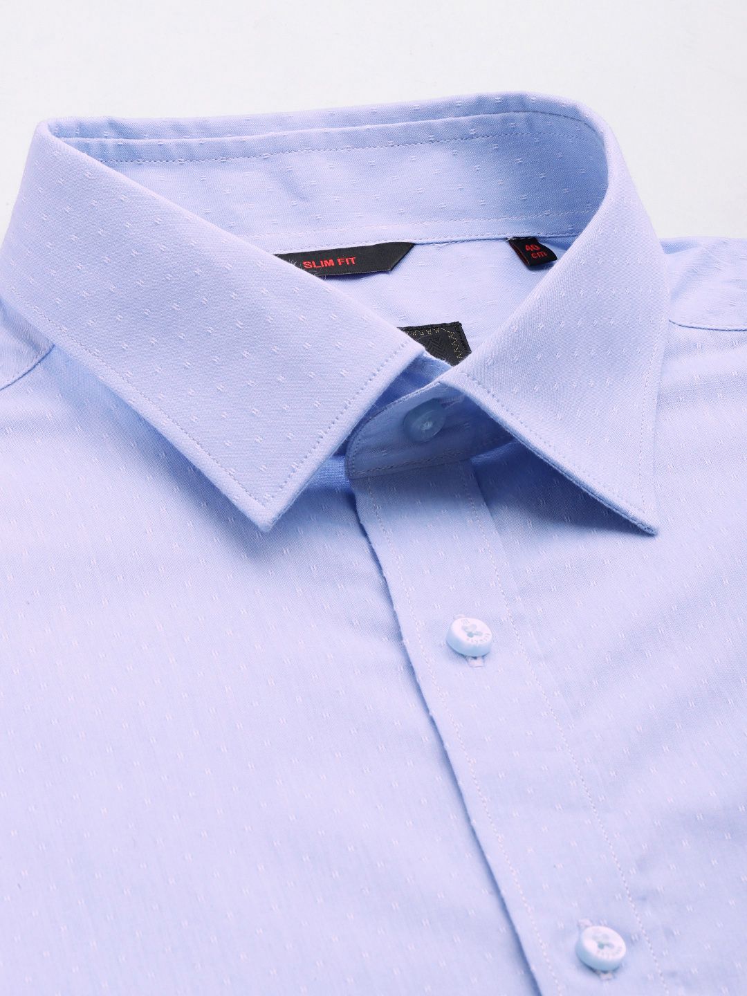 Raymond Self Design Slim Fit Pure Cotton Formal Shirt