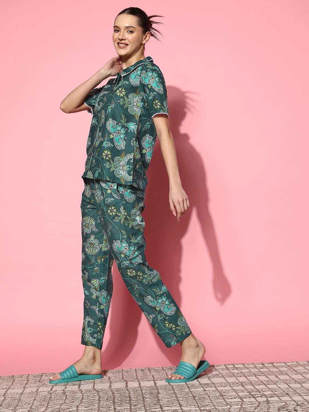 SANSKRUTIHOMES Printed Cotton Night suit