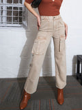 SASSAFRAS Women Straight Fit High-Rise Clean Look Acid Wash Pure Cotton Jeans