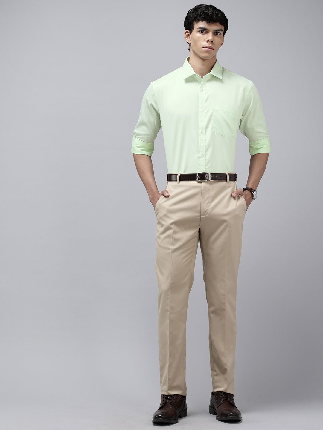 Park Avenue Slim Fit Textured Formal Shirt
