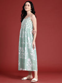 Anouk Floral Printed A-Line Ethnic Dress