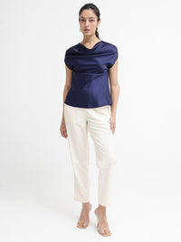 RAREISM Cowl Neck Extended Sleeves Gathered Top