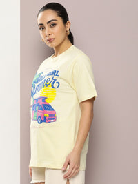 DILLINGER Graphic Printed Oversized Pure Cotton T-Shirt