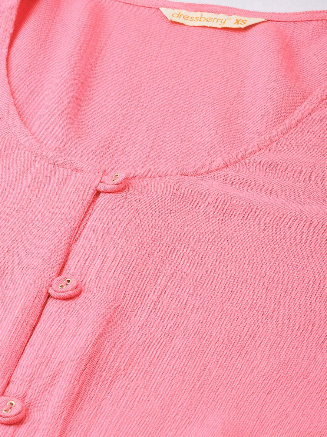 DressBerry The Flatter-Me Fit Pleated A-Line Top