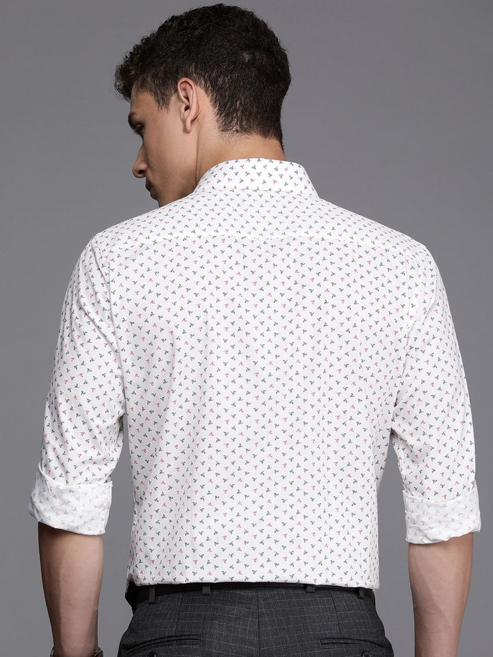 Raymond Pure Cotton Slim Fit Conversational Printed Formal Shirt