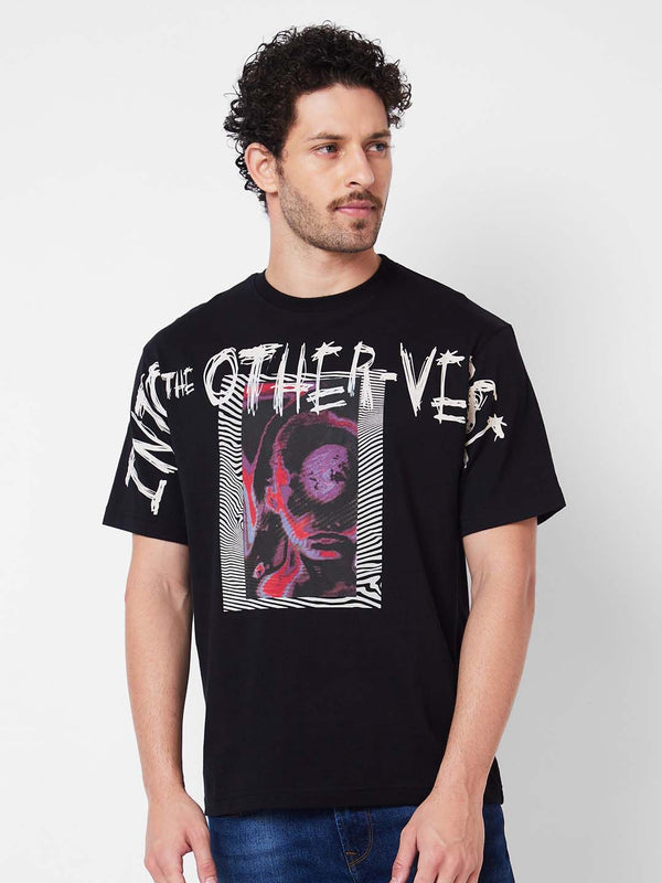 SPYKAR Printed Round Neck Cotton T-shirt