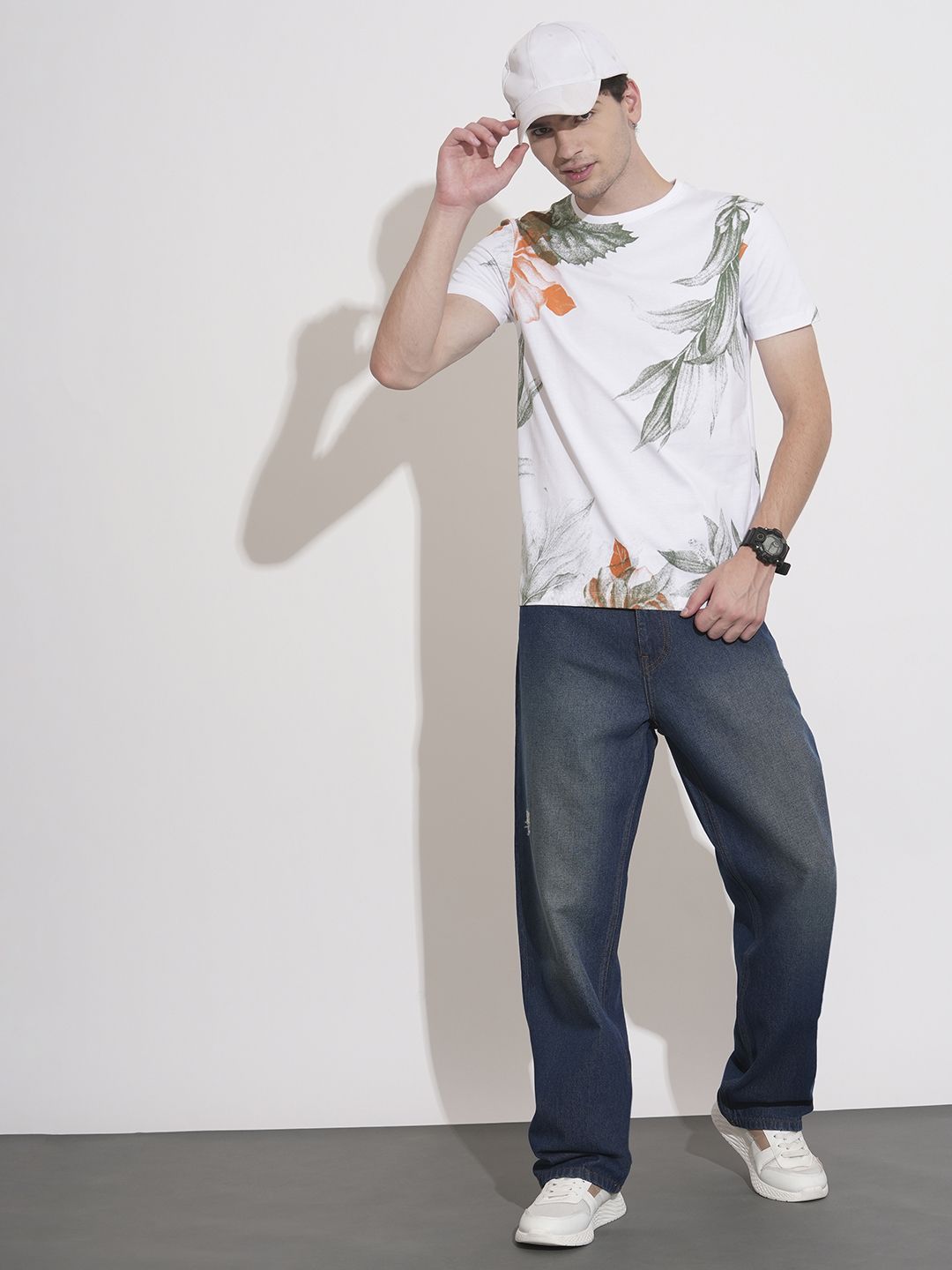 Being Human Men Anti Fit Mildly Distressed Heavy Fade Pure Cotton Jeans