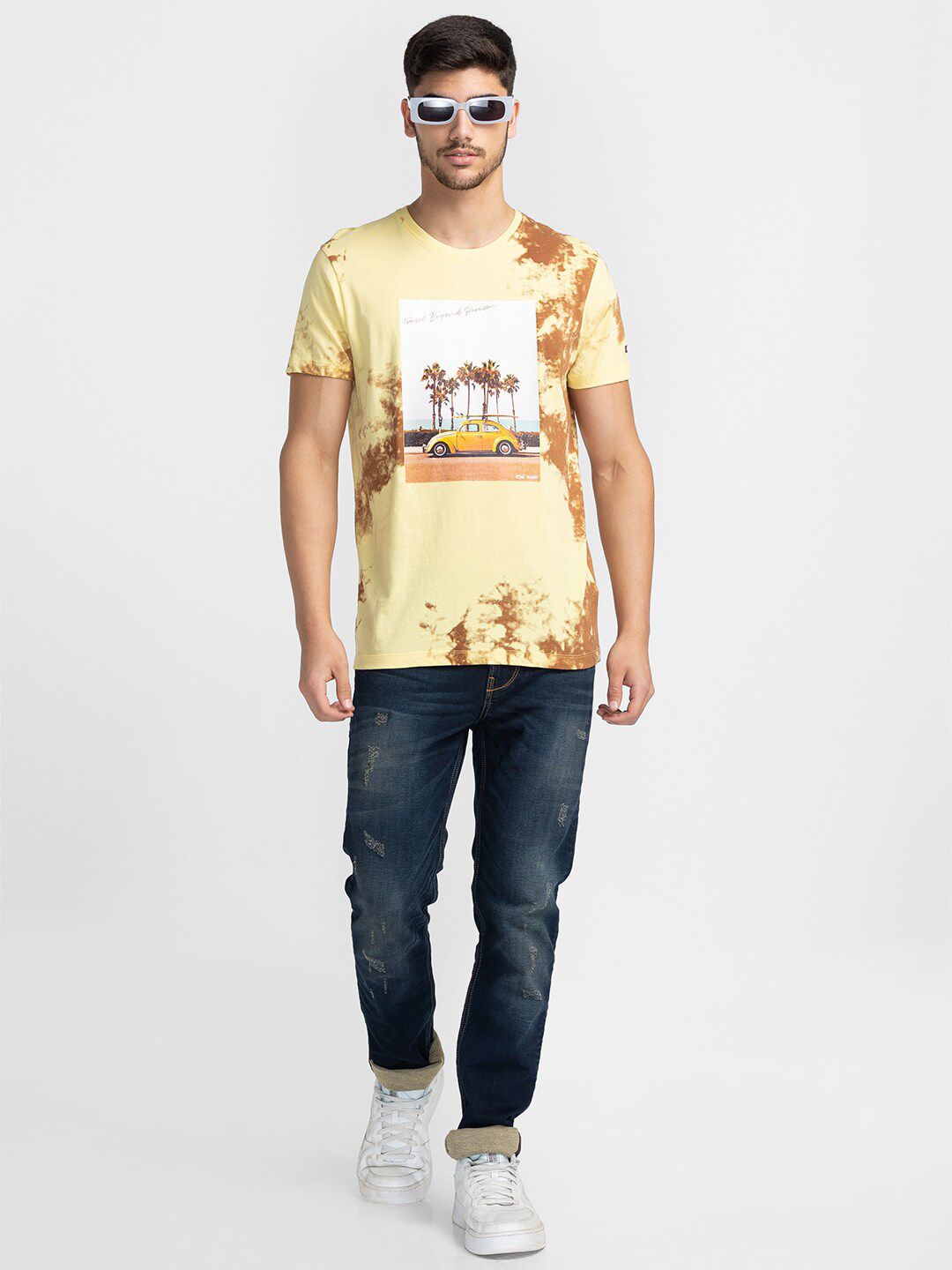 Being Human Graphic Printed Round Neck Pure Cotton T-shirt