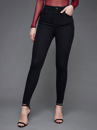 Miss Chase Women Black Skinny Fit High-Rise Jeans