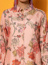 Libas Floral Printed Shirt With Palazzo Co-Ords