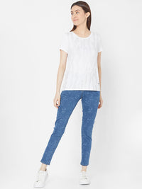 SPYKAR Women Blue Skinny Fit Low Distress Light Fade Jeans